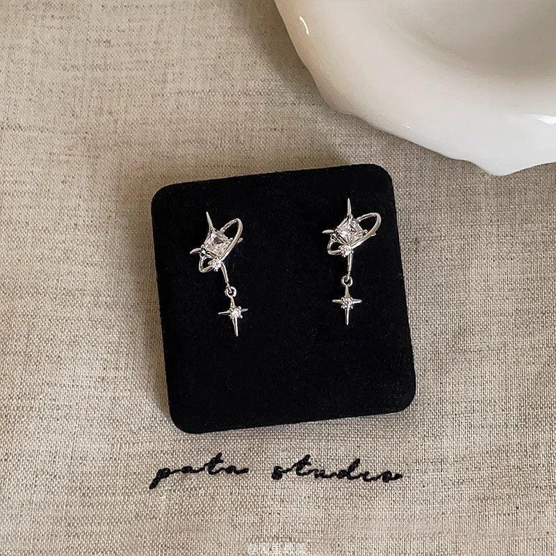 Drop Earring Star CZ