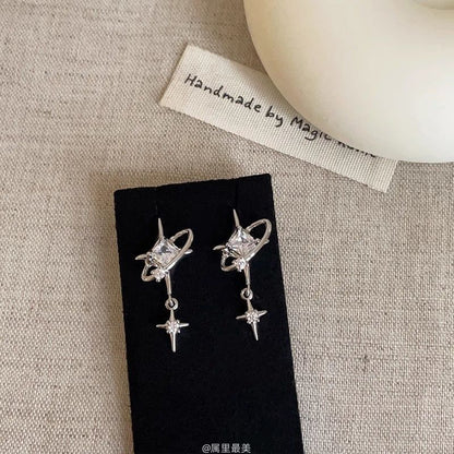 Drop Earring Star CZ