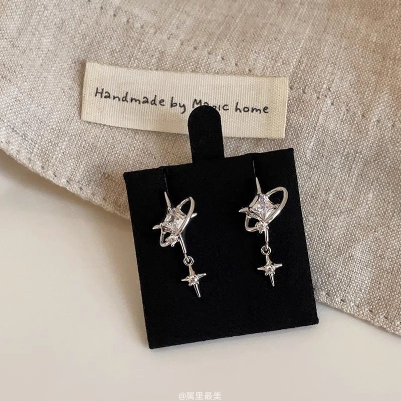 Drop Earring Star CZ