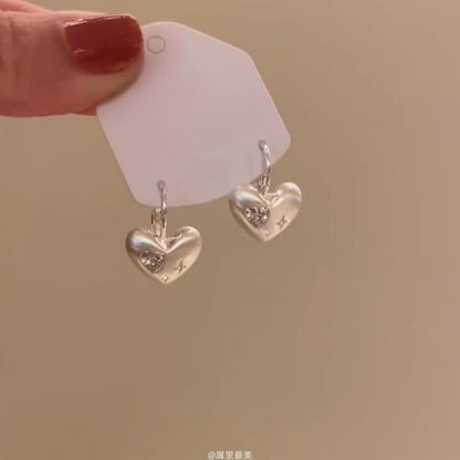 CZ Heart Earring Drop
