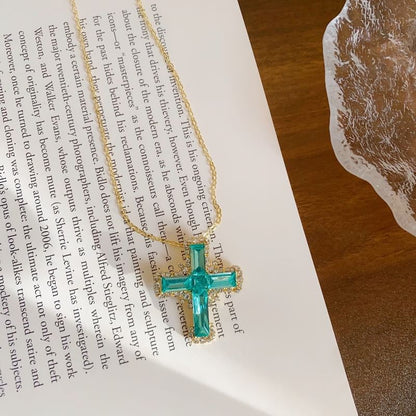 Chain Cross Necklace Pendant Alloy