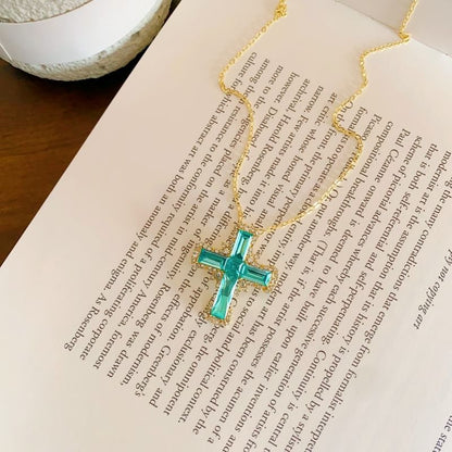 Chain Cross Necklace Pendant Alloy