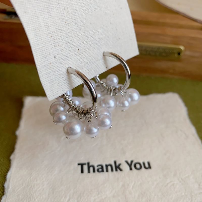 Hoop Pearl Faux Earring