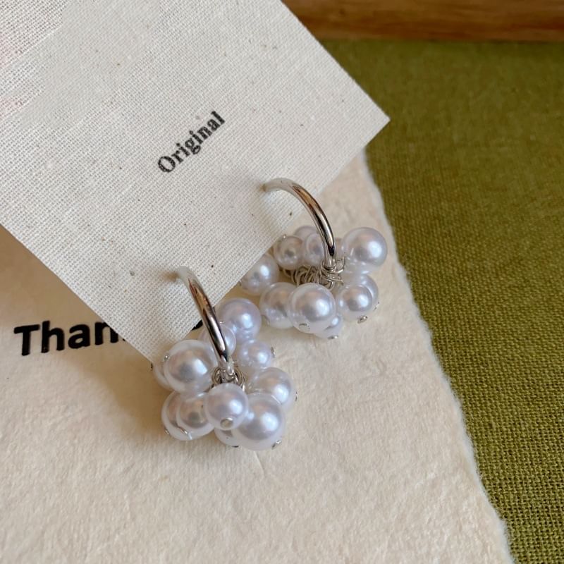Hoop Pearl Faux Earring