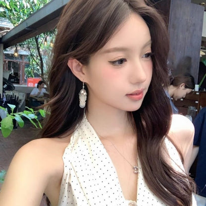 Disc Dangle Hook Shell Earring