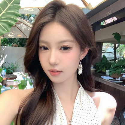 Disc Dangle Hook Shell Earring