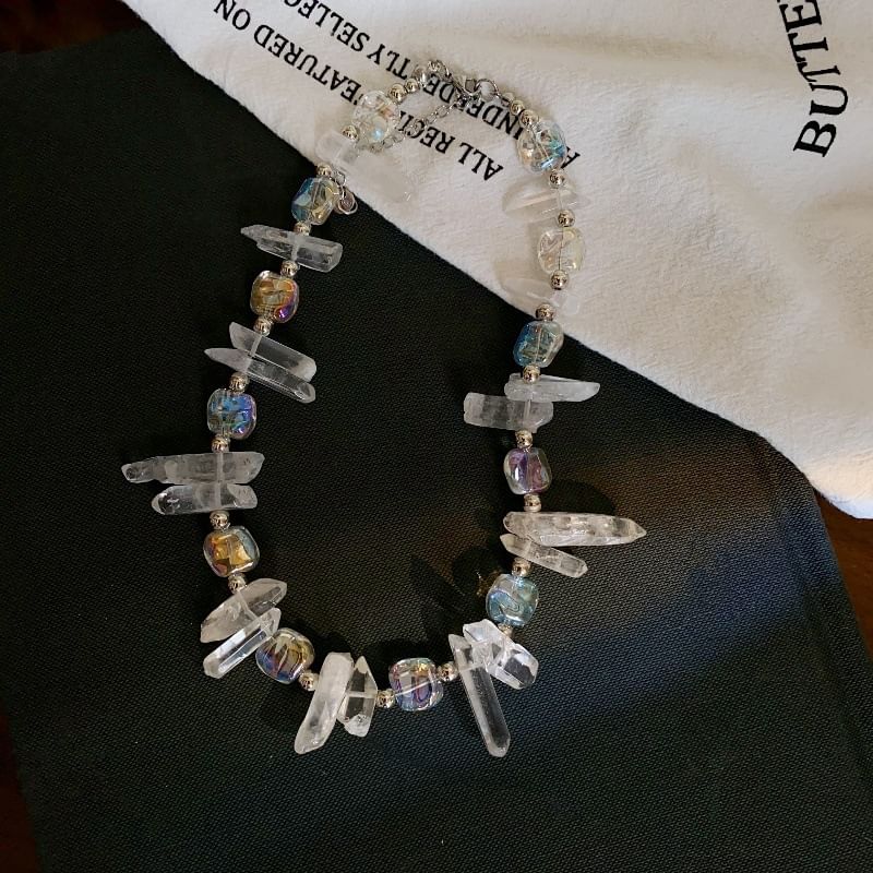 Crystal Necklace Faux Bead