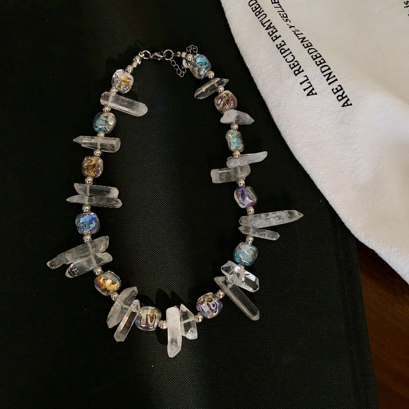 Crystal Necklace Faux Bead