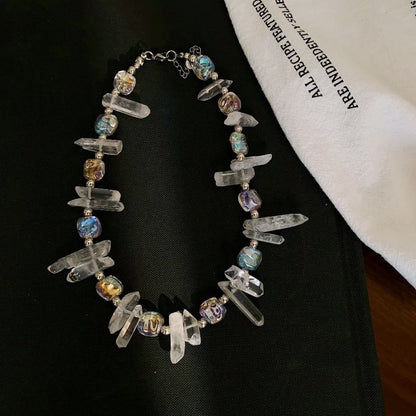 Crystal Necklace Faux Bead