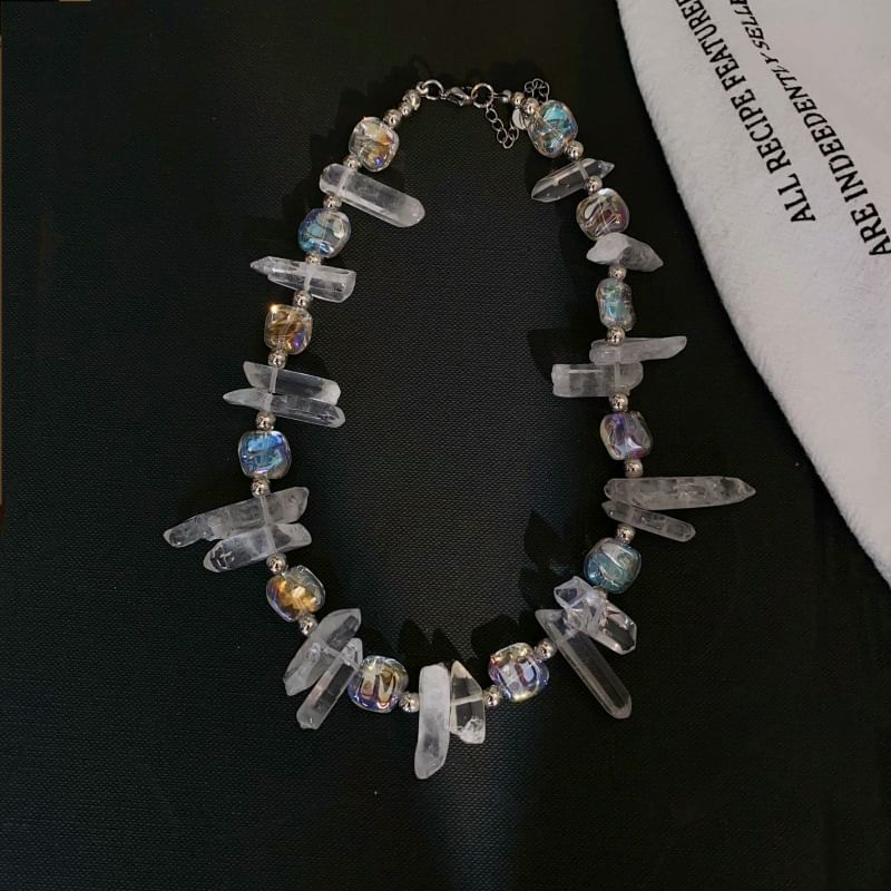 Crystal Necklace Faux Bead