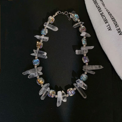 Crystal Necklace Faux Bead