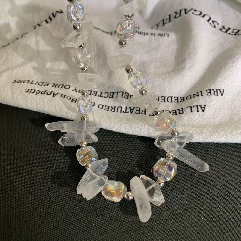 Crystal Necklace Faux Bead