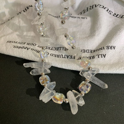 Crystal Necklace Faux Bead