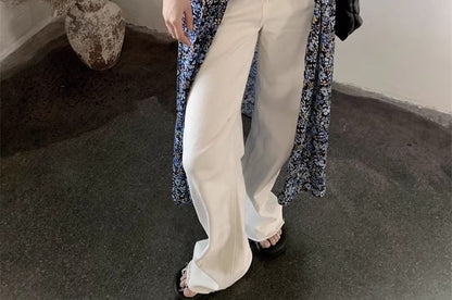 V-Neck Dress Sleeveless Print Floral Midi A-Line