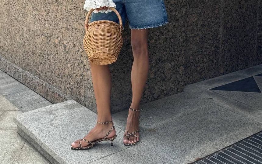 Cardigan Plain Crop Perforated Button-Up V-Neck Flared-Cuff