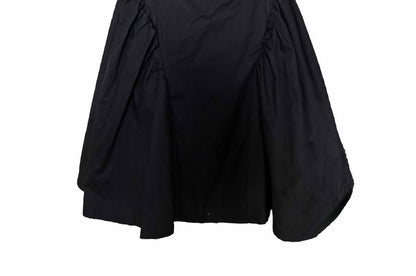 Tie Dress Square Back Waist Plain Neck Mini Open A-Line Sleeveless