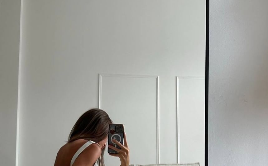 Tie Dress Square Back Waist Plain Neck Mini Open A-Line Sleeveless