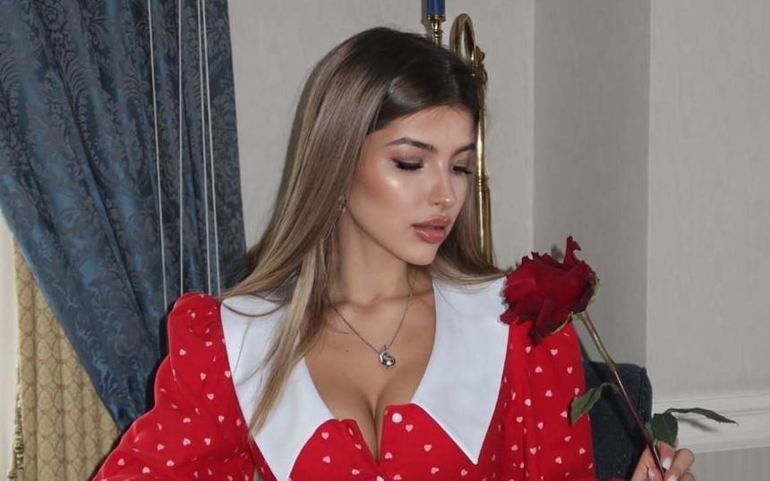 Mini Contrast A-Line Dress Ruffle Button-Up Collar Long-Sleeve Hem