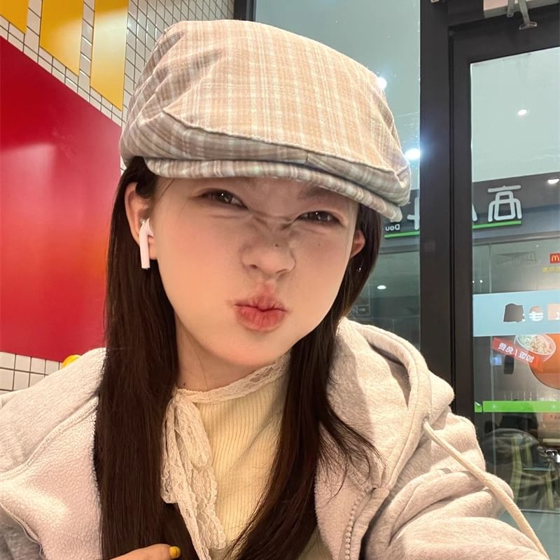 Plaid Cap Flat