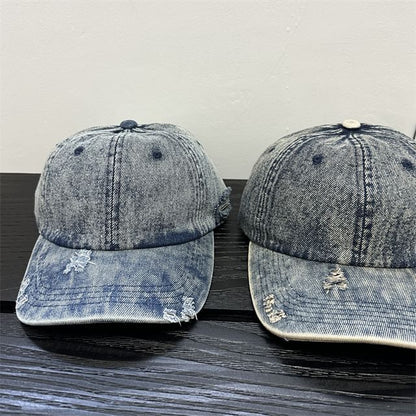 Denim Baseball Cap Distressed