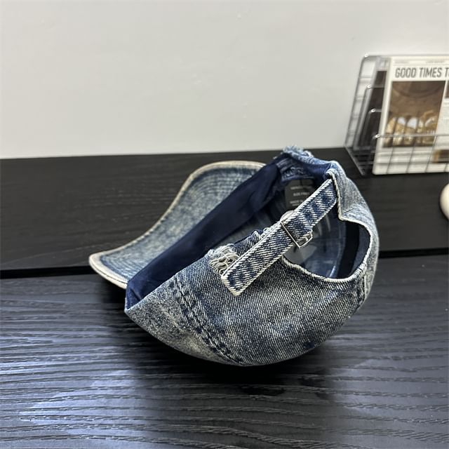 Denim Baseball Cap Distressed
