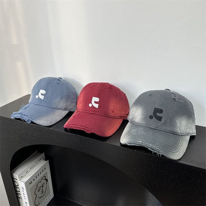 Embroidered Baseball Cap Distressed