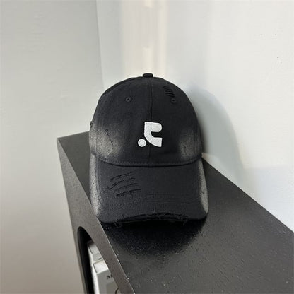 Embroidered Baseball Cap Distressed