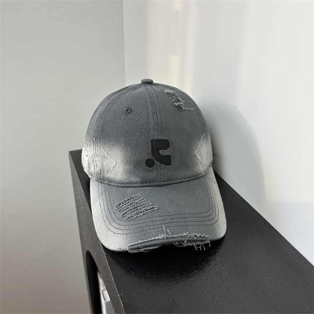 Embroidered Baseball Cap Distressed