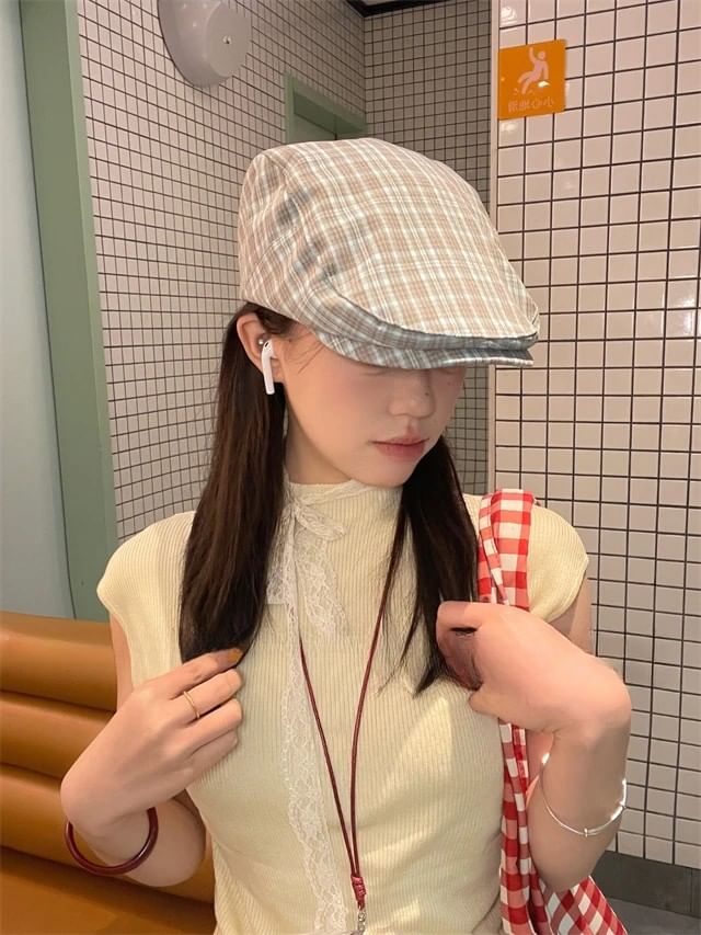 Plaid Cap Flat