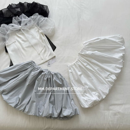 Skirt Rise Plain High A-Line Mini