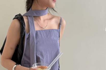 Square Neck Top Plain Cami