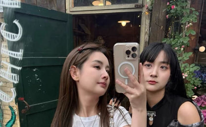 T-Shirt Crewneck Crop Lettering Short-Sleeve