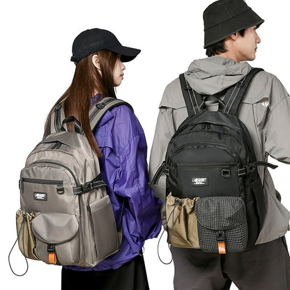 Lettering Backpack Contrast Pocket