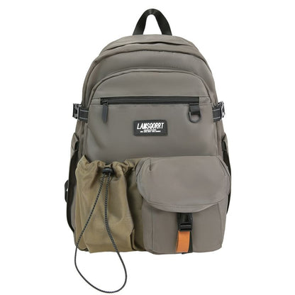 Lettering Backpack Contrast Pocket