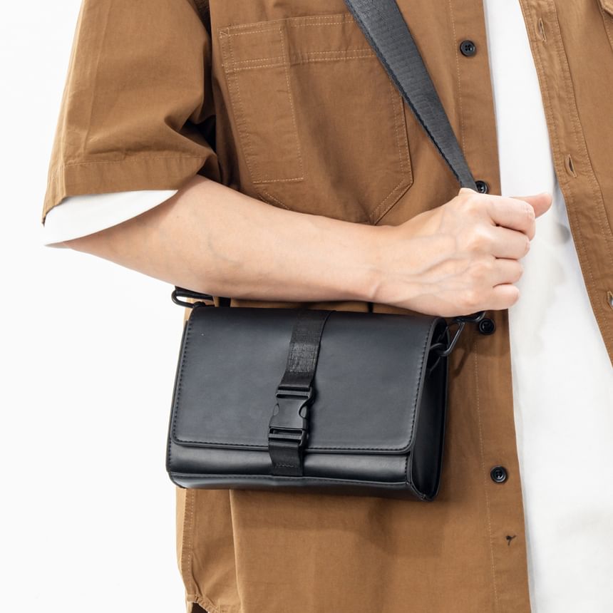 Crossbody Buckled Box Flap Bag