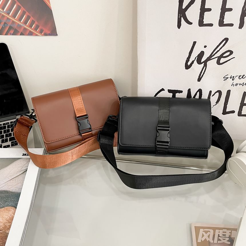 Crossbody Buckled Box Flap Bag