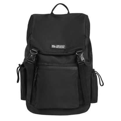 Flap Backpack Buckled Lettering