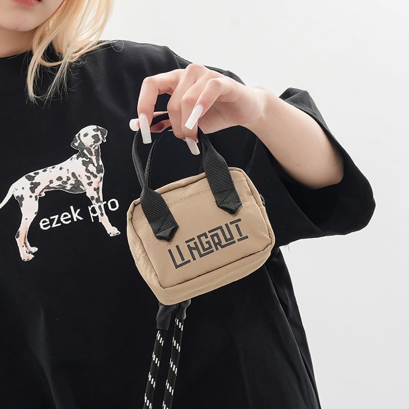 Lettering Crossbody Mini Bag