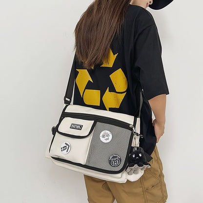 Pocket Crossbody Mesh Bag