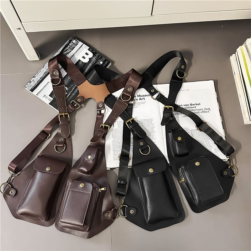 Belt Leather Faux Bag