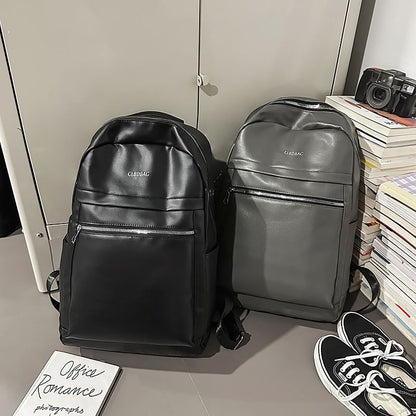 Backpack Leather Faux Lettering