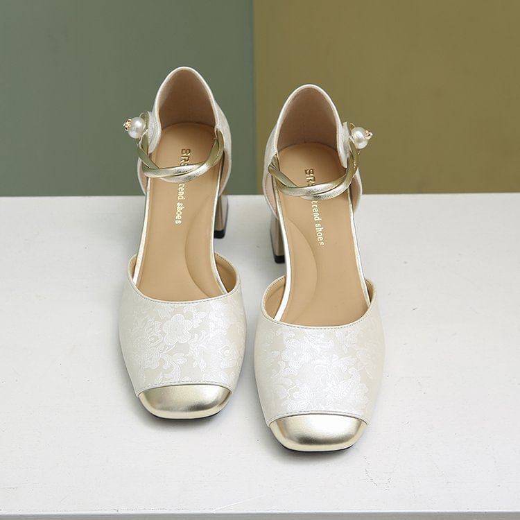 D'Orsay Sandals Block Heel