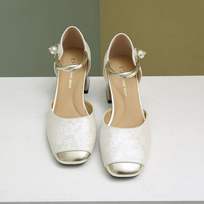 D'Orsay Sandals Block Heel