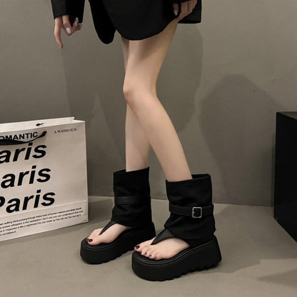 Boots Short Platform Thong