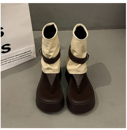 Boots Short Platform Thong