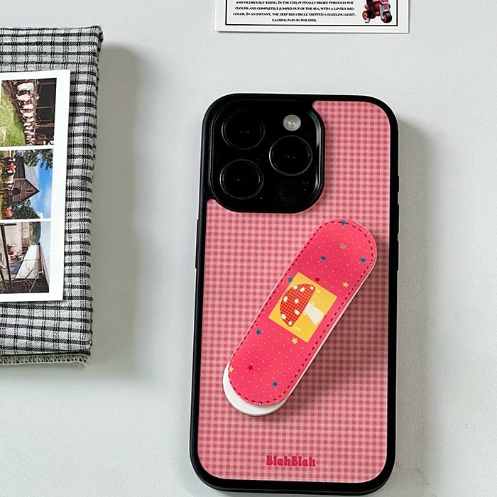 Plaid Phone Case / Heart Stand / Set