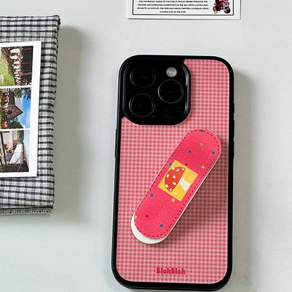 Plaid Phone Case / Heart Stand / Set