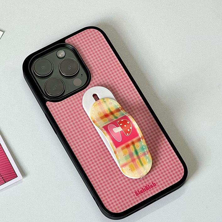 Plaid Phone Case / Heart Stand / Set