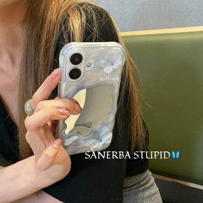 Case Mirrored Phone Butterfly