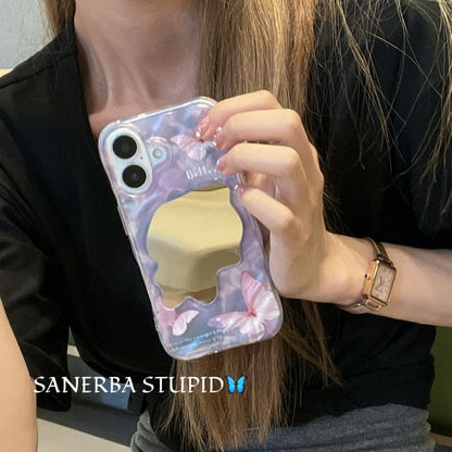 Case Mirrored Phone Butterfly